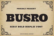BUSRO - Serif Display Font