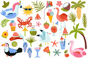 Summer time, Tropical clipart, a Decorative Illustration by Usis (Thumbnail 8 of 13)