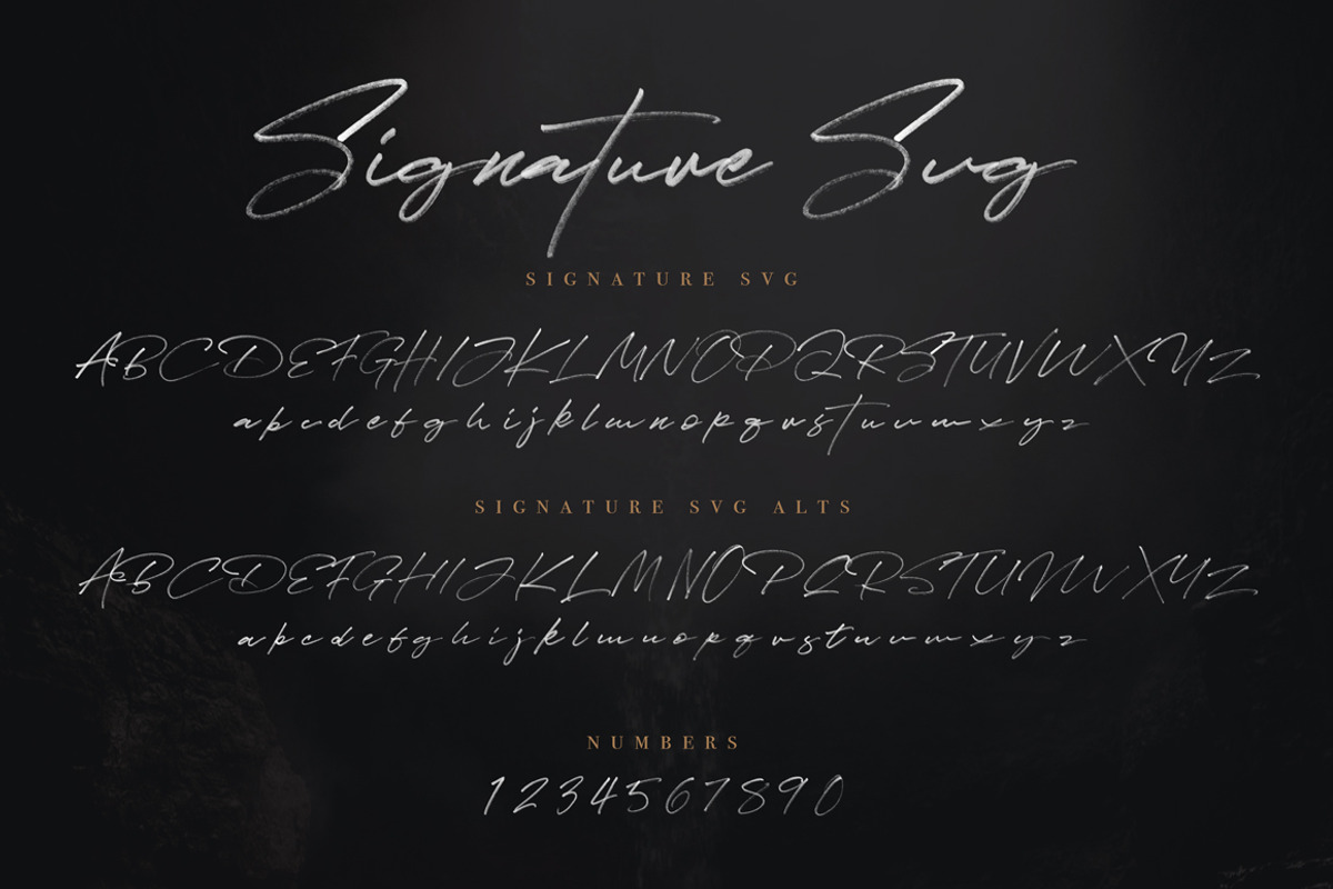 JV Signature SVG - Opentype SVG preview 2