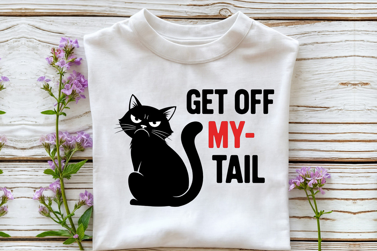 Get Off My Tail Cat PNG Design, an Illustration by DreamCafeArt (Photo 5 of 6)