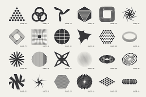 120 Abstract Geometric Shapes. Part1