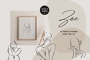 Zoe | Woman Figures & Silhouettes, an Object Graphic by Roma Design (Thumbnail 6 of 10)