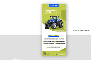 Tractor Rent roll up banner template, a Brochure Template by graphics city