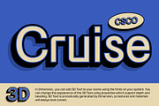 CS Cruise 3D, a Sans Serif Font by Craft Supply Co. (Thumbnail 1 of 8)
