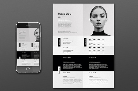Antares Resume Template, a Resume Template by Nina Shaw