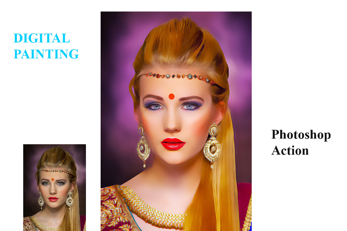 Digital Painting  Photoshop Action, an Action Add-On by Studio Retouch (Photo 5 of 7)