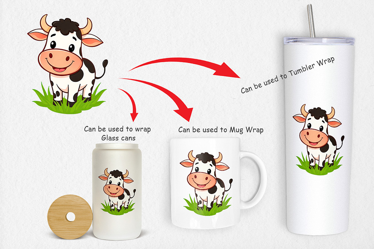Happy Cow Face Clipart, a Graphic by Artnoy (Photo 4 of 5)