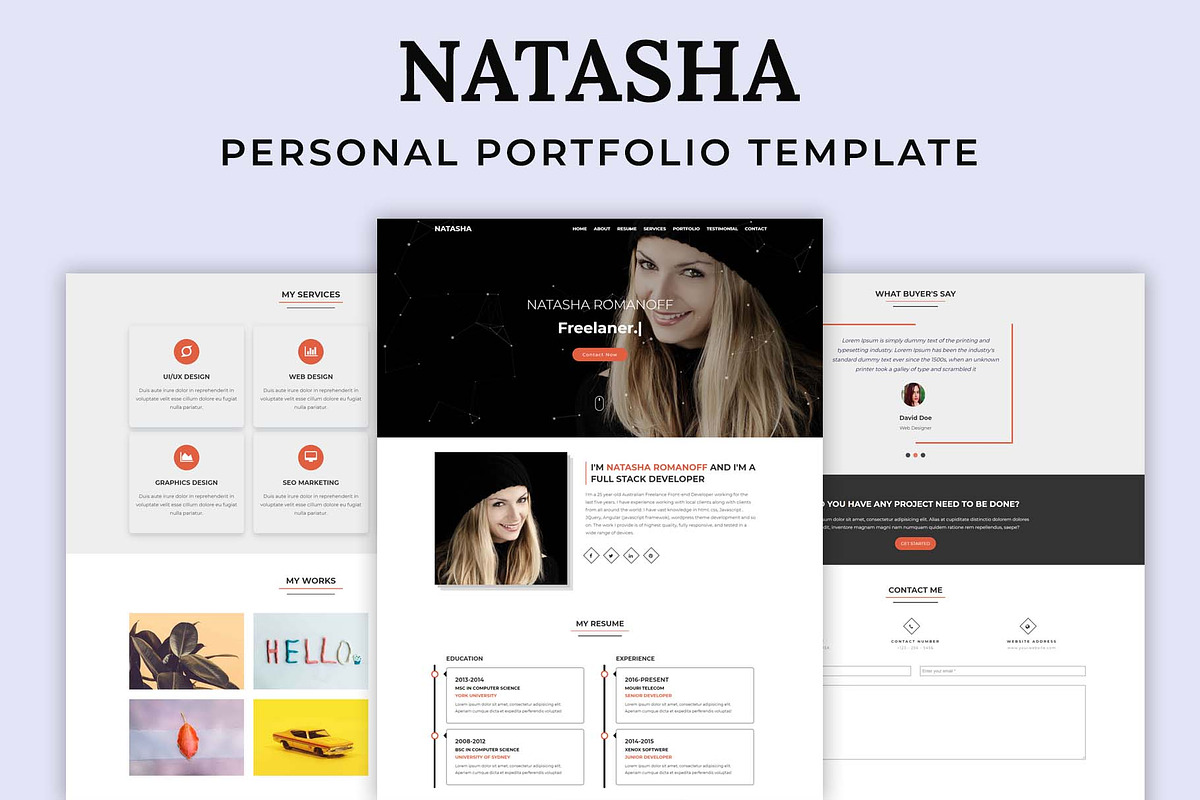 Natasha - Portfolio HTML Template, a Bootstrap Template by nandinigraphics