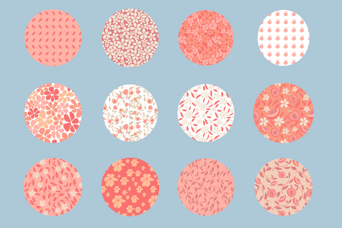 Peach pantone inspiration patterns, a Pattern Graphic by Daria Balaeva (Photo 2 of 8)