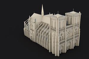 5 Famous Landmark France Low Poly