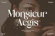 Monsieur Aegis - Modern Luxury Serif, a Serif Font by Qweera Studio (Thumbnail 1 of 12)