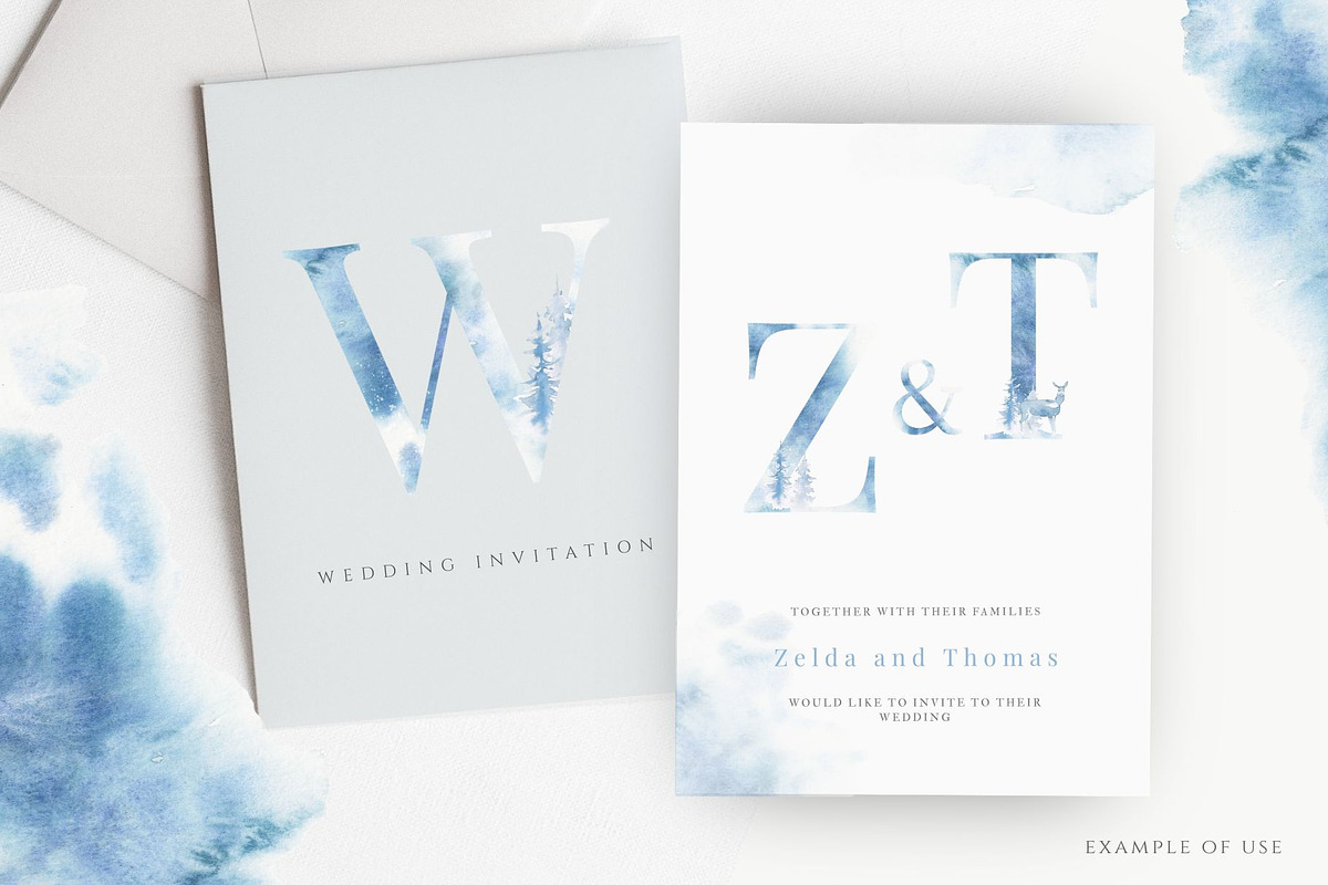 Frosty winter alphabet collection, a Decorative Illustration by Kolorata Art (Photo 9 of 9)