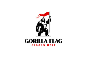 Gorilla Flag Logo, a Branding & Logo Template by Pixes