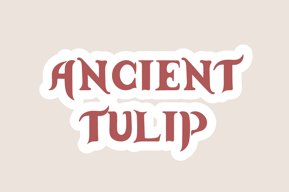 Ancient Tulip - Handwritten Font, a Script Font by Fonteca