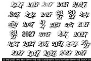 33 svg 2027 new year lettering logo, an Object Graphic by SketchArtStudio (Thumbnail 1 of 3)
