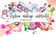 Fashion makeup watercolor, an Illustration by Watercolor & sketches (Thumbnail 1 of 5)