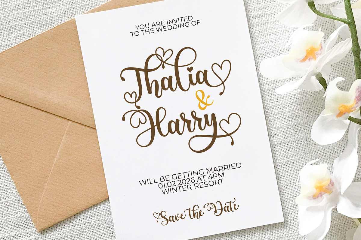Kinsky - Calligraphy Font with Heart, a Script Font by Airotype (Photo 8 of 12)
