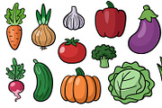 Retro fruits and vegetables, a Food Illustration by Barsuk's Shop (Thumbnail 2 of 2)