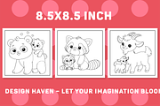 Mother's Day Colorign Book Vol-01, a Seasonal Illustration by Coco Bloom (Thumbnail 2 of 4)