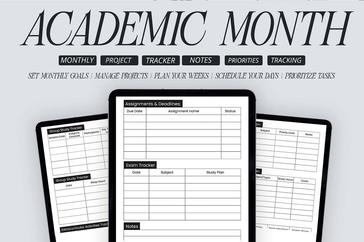 College Semester Planner Template preview 5
