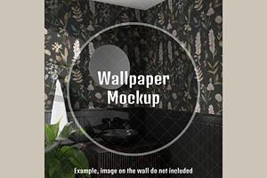 Wallpaper Mockup in Home Interior