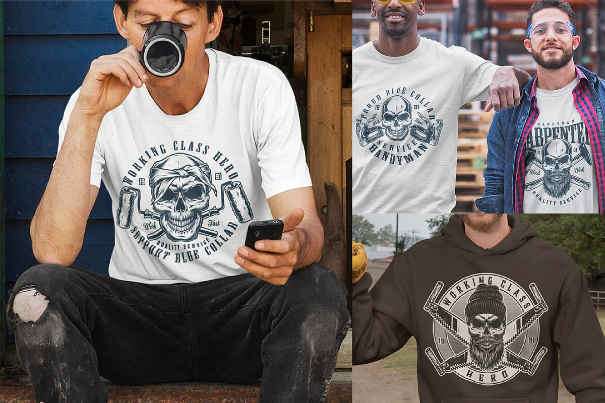 Skull creator (Blue collar edition), a Branding & Logo Template by DGIM studio (Photo 5 of 7)