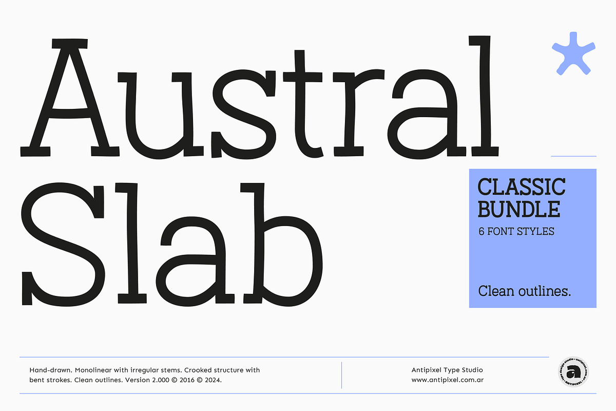 Austral Slab | Hand-drawn Slab Serif, a Slab Serif Font by Antipixel Type Studio (Photo 17 of 17)