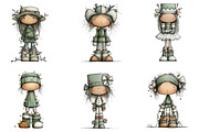 Christmas Cowgirl Nutcracker Clipart, an Illustration by DreamArtGraphic (Thumbnail 5 of 5)
