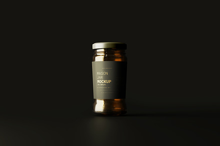 Mason Jar Mockups, a Packaging Mockup by MockupFree.Net