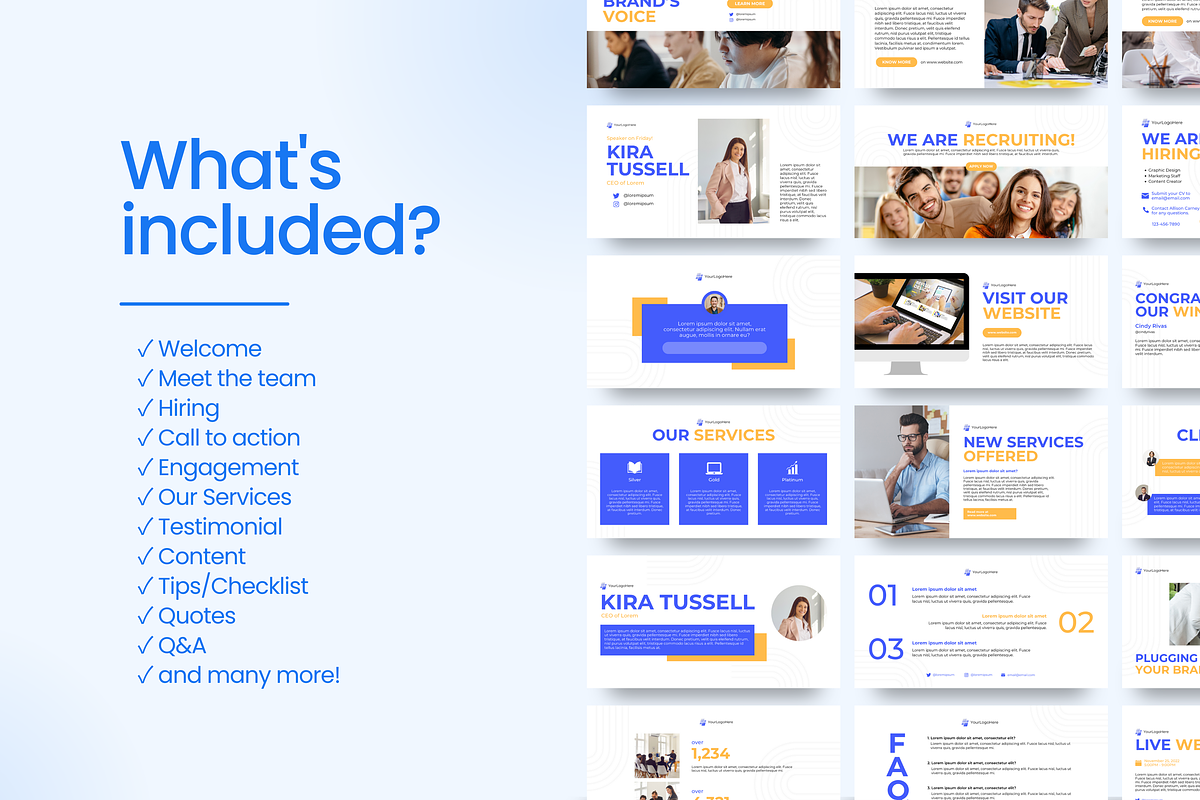 Social Media Kit | Posts and Banners, a Social Media Template by Studio B | Canva Template (Photo 6 of 11)