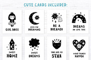Starry Typeface - Font with Clipart, a Script Font by Velliniki (Thumbnail 6 of 8)