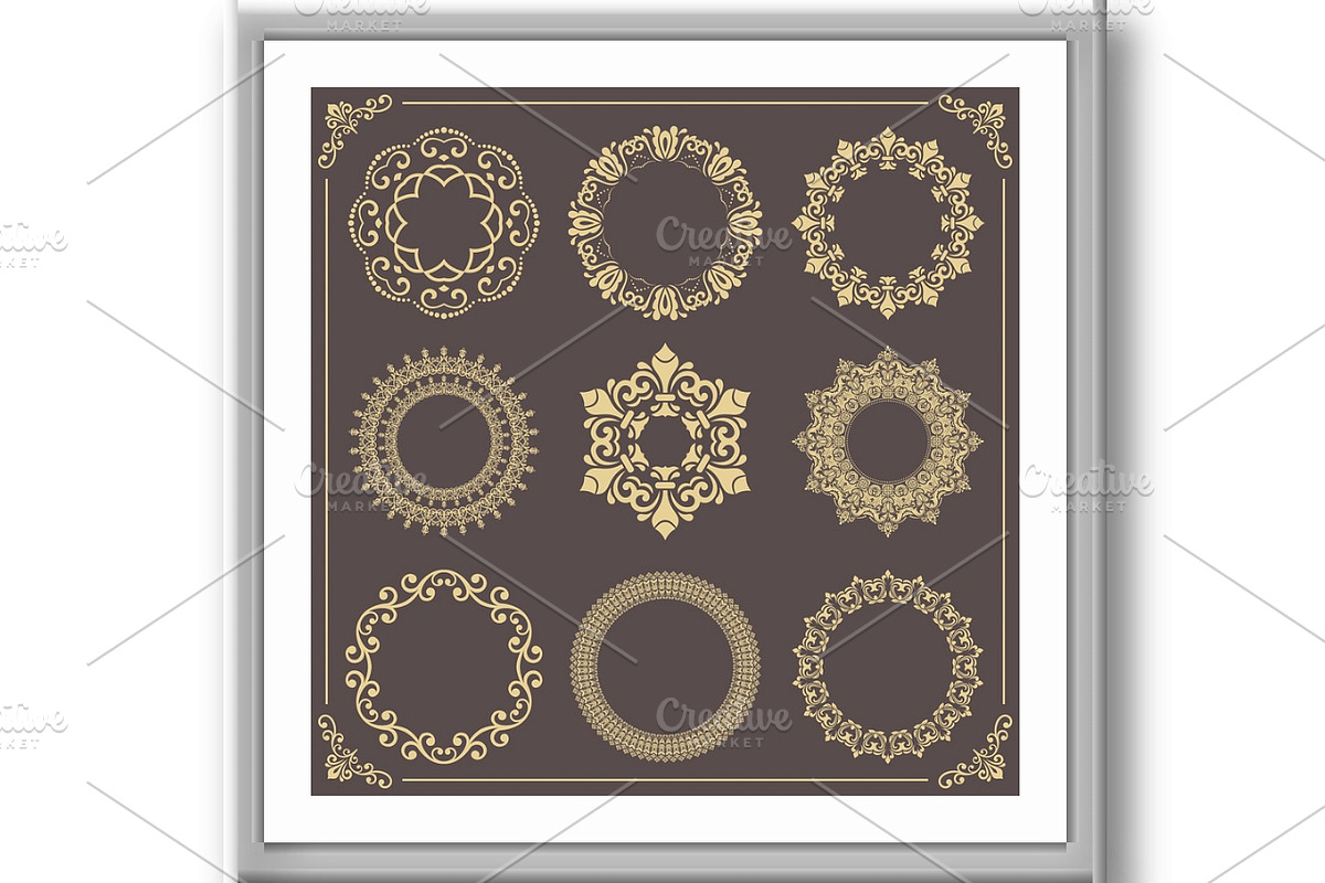 Vintage Big Set of Round Vector, a Decorative Illustration by FineArtStudio (Photo 3 of 3)