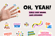 Girl Power Clipart & Quotes BUNDLE, a Graphic by Ruslana Lubenets (Thumbnail 23 of 53)