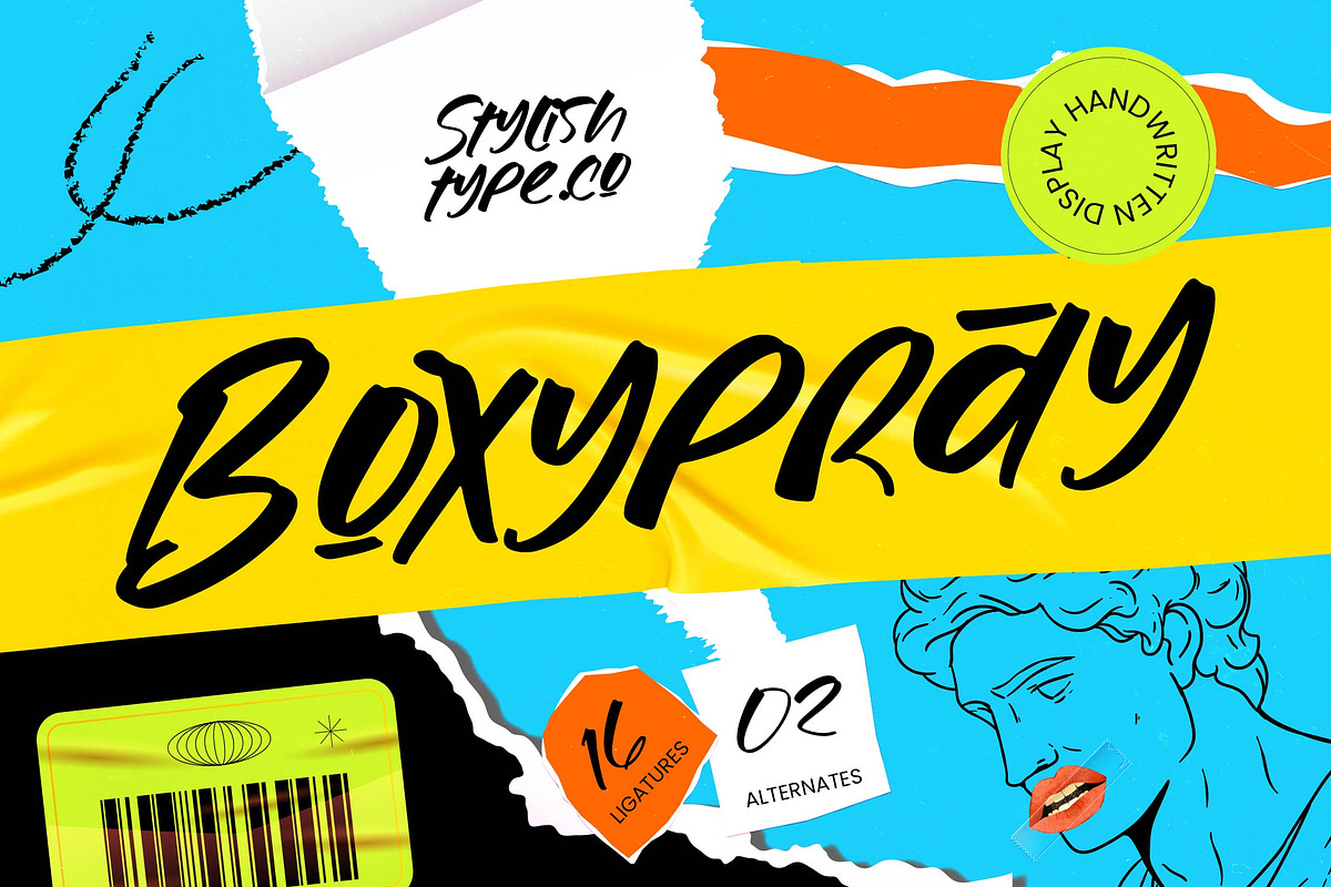 Boxypray Display Handwritten Font, a Script Font by stylishtype.co (Photo 1 of 10)