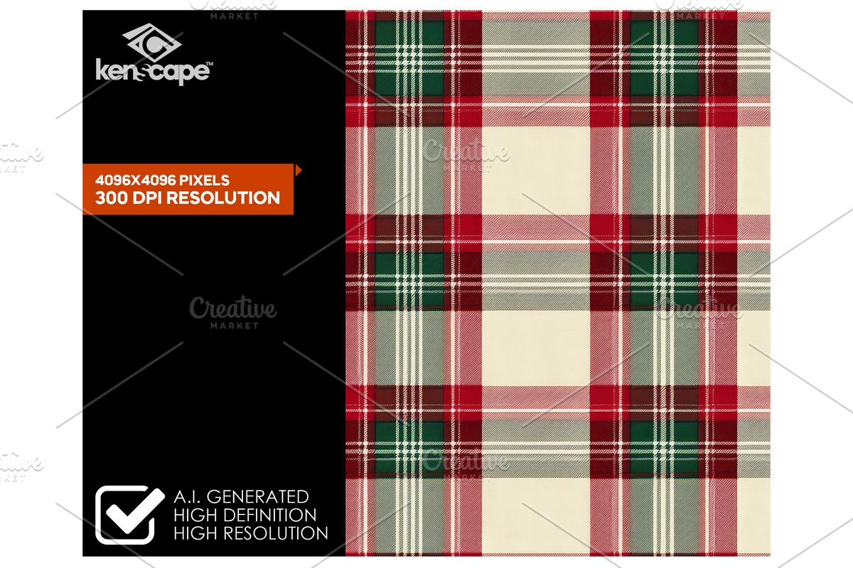 20 Xmas Plaid Linen Digital Paper, a Background Photo by KenScape (Photo 2 of 3)