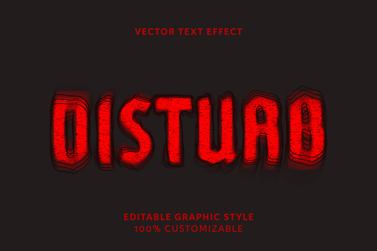 Distressed Horror Glitch Text Effect