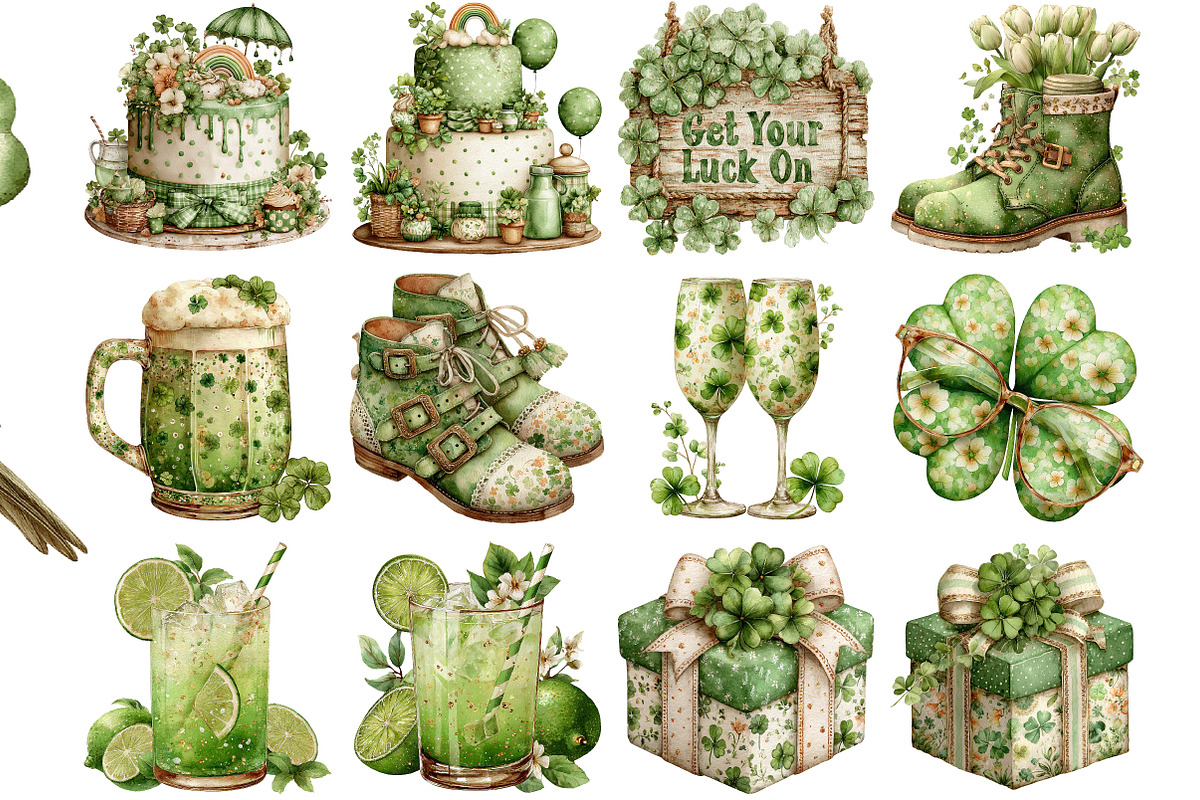 St-patricks Day Party Clipart, an Illustration by DreamArtGraphic (Photo 4 of 4)