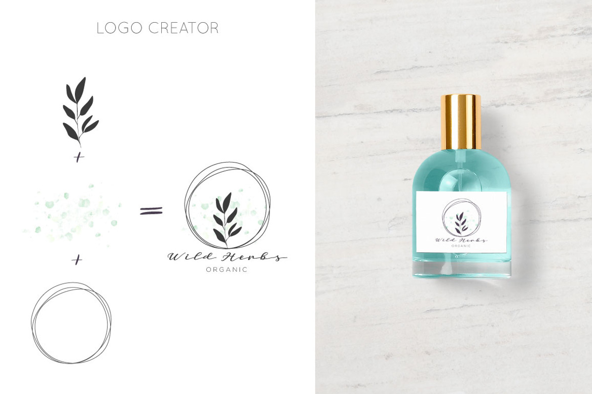SALE!  Floral Scent LOGO CREATOR, a Branding & Logo Template by Katya_lu (Photo 4 of 11)