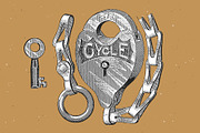 Bicycles - Vintage Illustration Set, an Illustration by Graphic Goods (Thumbnail 10 of 10)