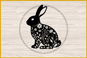 20 Floral Easter Bunny SVG Bundle, an Animal Illustration by Artivon (Thumbnail 2 of 4)