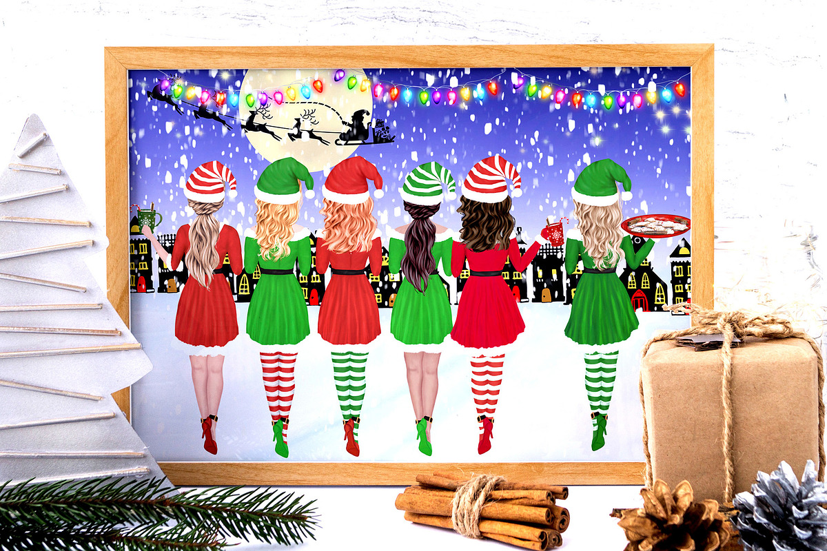 Christmas girls clipart Xmas Png, an Illustration by chilipapers (Photo 7 of 8)