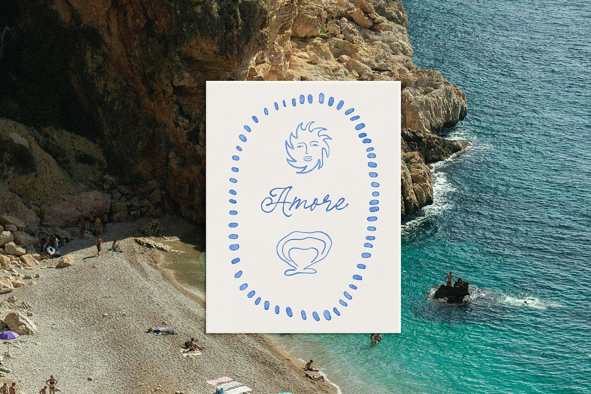 COASTAL BLUE Summer Icons & Frames, an Object Graphic by Lana Elanor (Photo 2 of 9)
