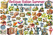 Antique Italian Summer Clipart, an Illustration by Sublimation Artist (Thumbnail 1 of 6)