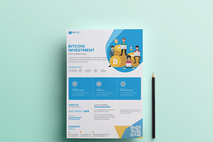 Crypto investment ad flyer