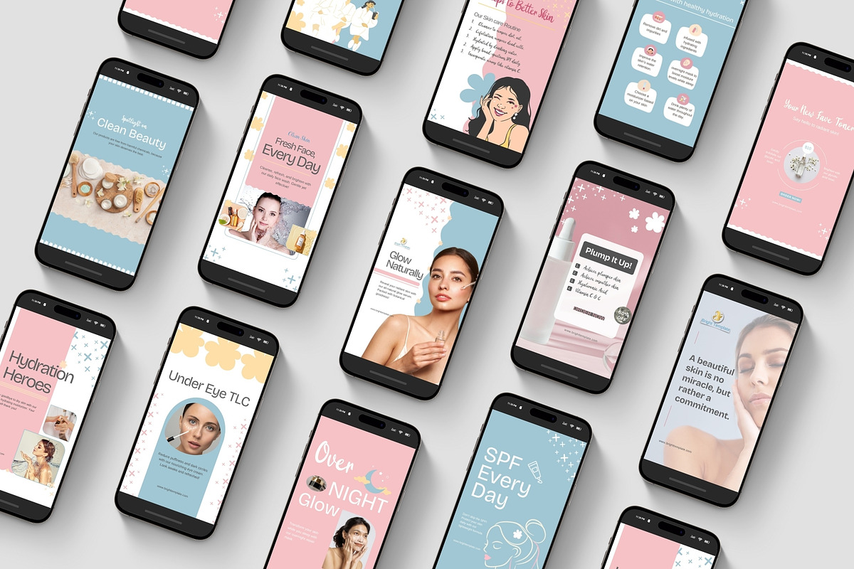 Animated Skincare Instagram Stories, a Social Media Template by TheBrightGrap (Photo 7 of 11)