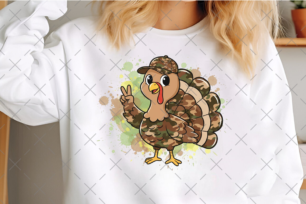 Boy Fall Camo Turkey Thanksgiving, an Illustration by Craft Nest (Photo 6 of 6)