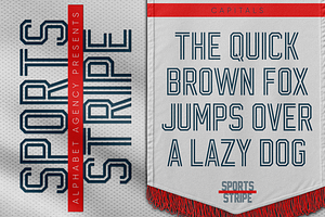 SPORTS STRIPE FONT