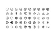 50 Sacred Geometry Icons, an Outline Icon by Side Project (Thumbnail 4 of 9)
