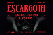 Escargoth – Gothic Condensed Classic, a Serif Font by Drizy (Thumbnail 1 of 10)