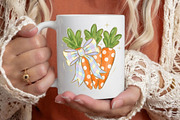 Glitter Coquette Easter Carrots Png, an Illustration by Designking (Thumbnail 6 of 6)